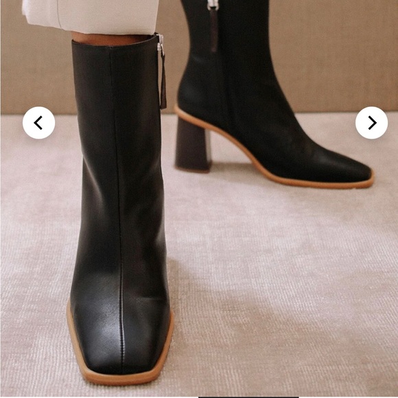 Alohas West Dark Gray Vegan Leather Boots - Picture 5 of 9